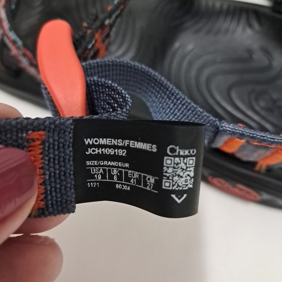 Chaco Black and Orange Strappy Sandals - Picture 3 of 11